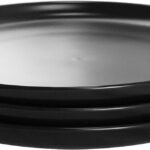 Dinner Plates 8 Inch, Matte Black Ceramic, Set of 3 | Scratch, Microwave & Dishwasher Safe