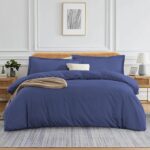 Elegant Solid-Color Duvet Cover Set With Zipper Closure