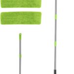 Green Mop, Flat Mops for Floor Cleaning with Long Handle, Small Dry Mops, Home Floor Cleaning Mop Tool for Wood/Tile/Laminate/Marble