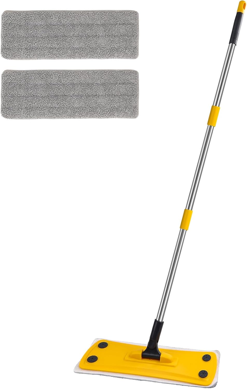 61Cvdc1OMWL._AC_SL1500_.jpg Flat Mops for Floor Cleaning with Long Handle, Home Floor Cleaning Tool Mop for Wood/Tile/Laminate/Marble - Image 1