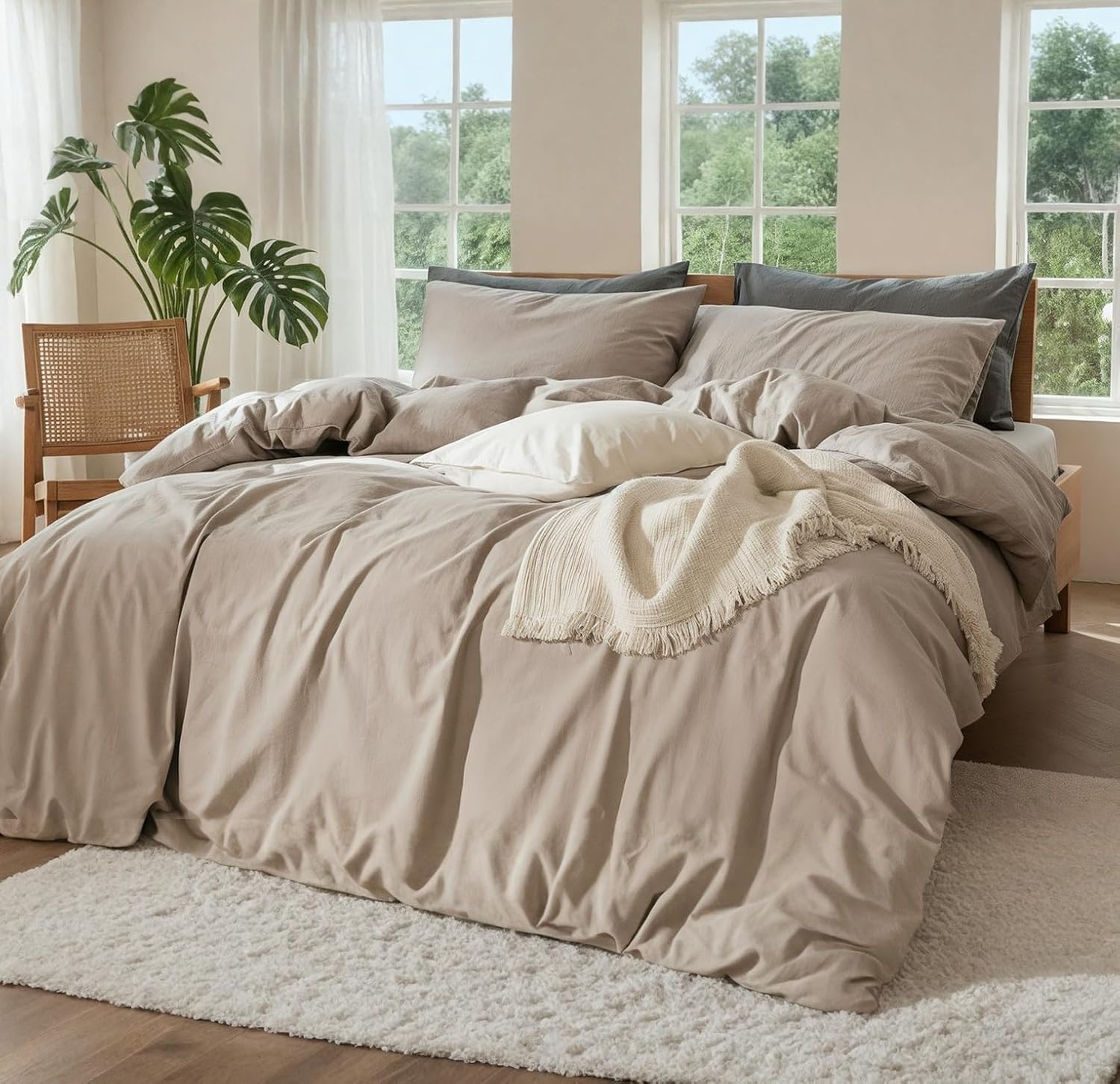 71RMwQElF2L._AC_SL1500_.jpg Cool, Breathable, And Durable Pure Linen 4-Piece Sheet Set - Image 1