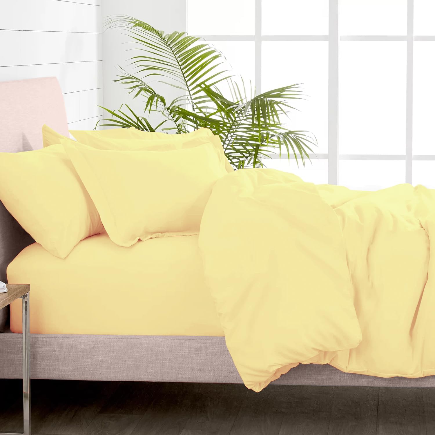 71kCYykS3bL._AC_SL1500_.jpg Long-Staple Combed Cotton Sateen 4-Piece Set (Duvet Cover & Fitted Sheet) - Image 1