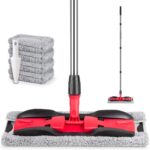 Microfiber Mops for Hardwood Floor Cleaning:  Flat Floor Mop with 4 Washable Pads 59" Adjustable Handle - Dust Dry Mops for Kitchen Bathroom Tile Laminate Wood Vinyl - Home Commercial Mop