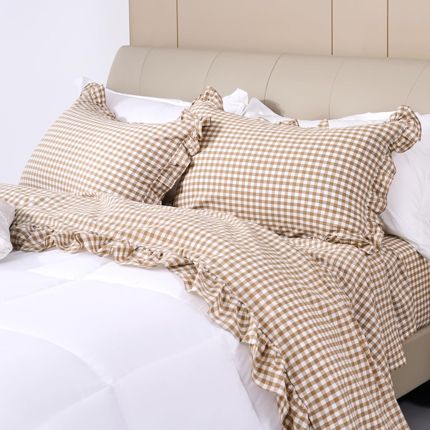 816DVxVtuBL._AC_SL1500_.jpg Soft, Breathable Cotton Sheet With Checkerboard Pattern And Linen-Like Texture - Image 1