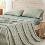Washed Cotton Checkerboard Sheets: Breathable With A Faux-Linen Texture