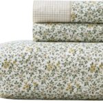 Breathable Cotton Percale Sheets With Floral Accents And Deep Pockets
